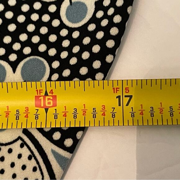 Maggy London Teal White Babydoll Floral Print Feminine Dress NWOT Size 4P - Picture 10 of 11